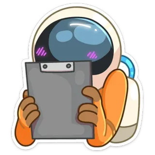 ☺️ 10f53725 sticker, cartoon, astronaut, schattig, kawaii telegram sticker