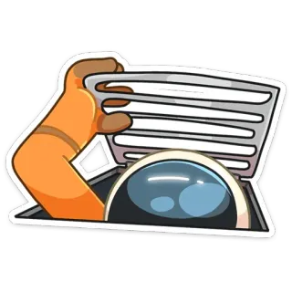 👋 27a1b7fd astronaut, ruimte, luik, helm telegram sticker