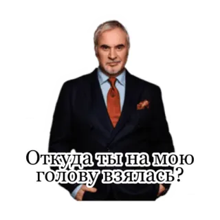 😖 f5468478 Откуда ты на мою голову взялась? tiếng Nga, biểu cảm, người đàn ông, nhãn dán telegram sticker