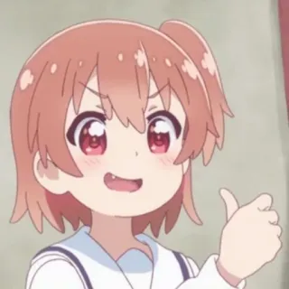 🐿 4741188d anime, chica, pulgar arriba, linda telegram sticker