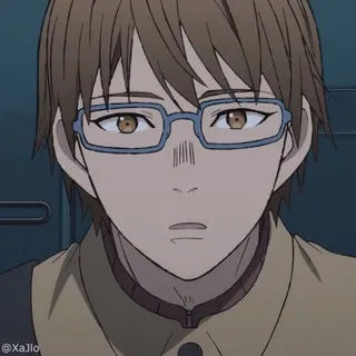 😦 526655ab 애니메이션, 캐릭터, 안경 telegram sticker