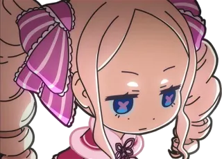 😐 03a12cf0 Beatrice Re:Zero anime, cute, girl, Re:Zero, Beatrice, character telegram sticker