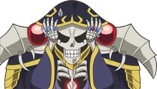 😰 047858f4 Ainz Ooal Gown Overlord anime, skeleton, wizard, overlord, ainz ooal gown telegram sticker