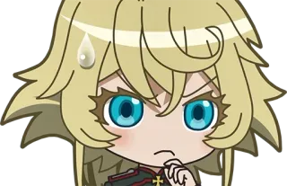 🤔 d47259d3 Tanya von Degurechaff Saga of Tanya the Evil anime, chibi, tanya, von degurechaff, isekai quartet, saga of tanya the evil telegram sticker