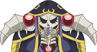 🤔 0d784940 Ainz Ooal Gown Overlord Anime, Scheletro, Mago, Overlord, Ainz Ooal Gown telegram sticker