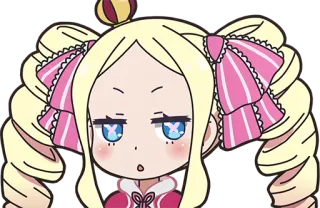 😕 14c2cd01 Beatrice Re:Zero Anime, Cartone animato, Personaggio, Beatrice, Re:Zero, Carino, Adesivo telegram sticker