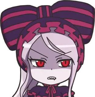 😒 477a6d6c Shalltear Bloodfallen Overlord Anime, Shalltear Bloodfallen, Overlord, Vampiro, Chibi, Sticker telegram sticker