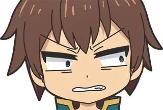 😠 f838c9a3 Kazuma Konosuba Anime, Kazuma, Konosuba, Cartoni animati, Arrabbiato, Chibi telegram sticker