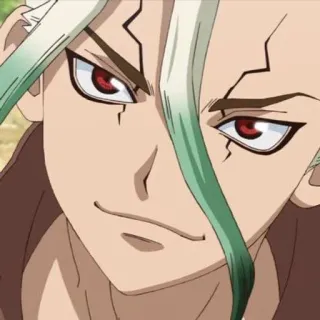 🥬 2fe07d7d Senku Ishigami Dr. Stone อนิเมะ, Dr. Stone, เซ็นคู อิชิงามิ, ตัวละคร, มังงะ whatsapp sticker