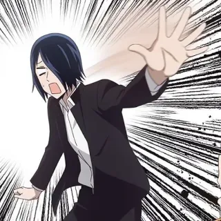 🛑 ae0cb6d5 Yu Ishigami Kaguya-sama: Love Is War Anime, Personaje, Ishigami, Kaguya-sama, Love is War, Reacción, Stop whatsapp sticker