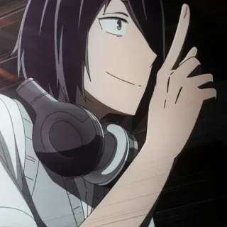 🙂 b070cae2 Anime, Personaje, Auriculares, Manga whatsapp sticker