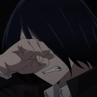 😢 e42fdff6 Yu Ishigami Kaguya-sama: Love Is War anime, Yu Ishigami, llorando, triste, manga whatsapp sticker