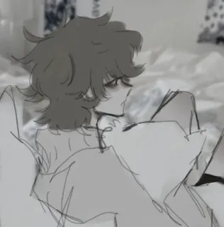 📍 39c1d401 Anime, Chłopak, Rysunek, Szkic, Ilustracja telegram sticker