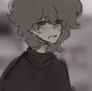 📍 dc367fe2 Styl anime, Portret, smutny, Anime, Postać, Ilustracja telegram sticker