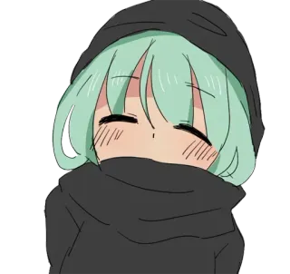 😇 a411109d Anime, Mädchen, Hoodie, Süß, Manga, Kawaii whatsapp sticker