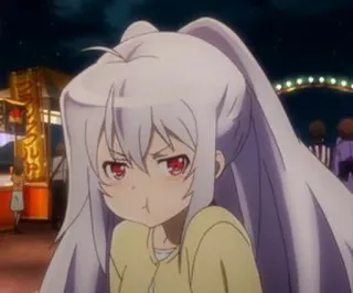 😤 7c7fe770 Isla Plastic Memories 动漫, 女孩, 艾拉, 可塑性记忆, 可爱, 嘟嘴 telegram sticker
