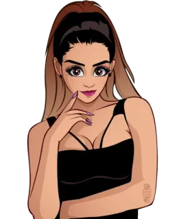 🤔 c7fc46d9 cartoon, woman, girl, portrait, illustration telegram sticker