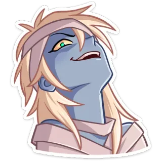 ☺️ 02782ebb sticker, cartoon, personage, illustratie, uitdrukking, smirklach telegram sticker