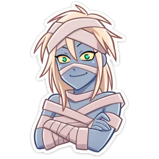 ☺️ d5bf94f2 mummie, cartoon, ondode, monster, verband, egyptisch telegram sticker