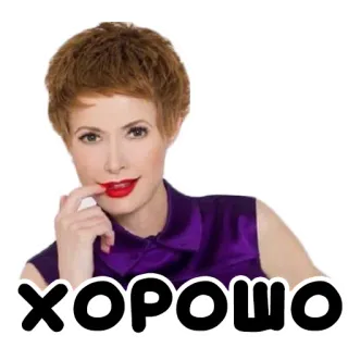 👌 b32cdd02 ХОРОШО женщина, русский, хорошо, стикер, портрет telegram sticker