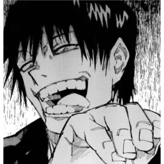 🙂 df6330bc Anime, Manga, Personaje, Sonrisa burlona, Señalando, Enojado telegram sticker