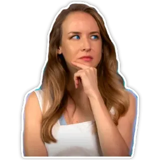 💎 ba8748b8 mulher, pensando, ponderando, contemplativa, incerta, expressão whatsapp sticker