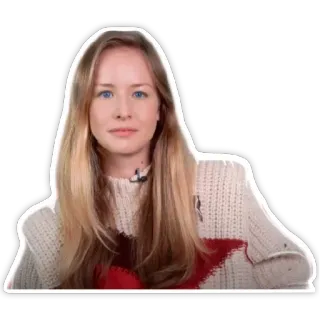 😌 e4ed9377 mulher, retrato, loira, suéter whatsapp sticker