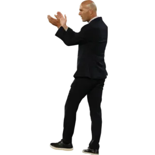 🙂 7a49242c Zinedine Zidane Fußball, Football, Trainer, Zidane, Mann, Applaus telegram sticker