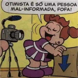 🙂 291ce02d OTIMISTA É SÓ UMA PESSOA MAL-INFORMADA, FOFA! Cartone animato, Ottimista, Fotocamera, Scatola, Illustrazione telegram sticker