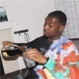 🙂 87adbb4c uomo, versare vino, bevanda, alcol, ritratto telegram sticker