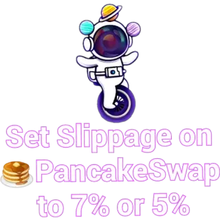 🙂 b45508af Set Slippage on PancakeSwap to 7% or 5% cryptocurrency, PancakeSwap, DeFi, slippage, keuangan, trading telegram sticker
