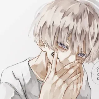 ❤ 526154d9 おねね Anime jongen, Aquarel, Schattig, Kunst, Manga, Illustratie telegram sticker