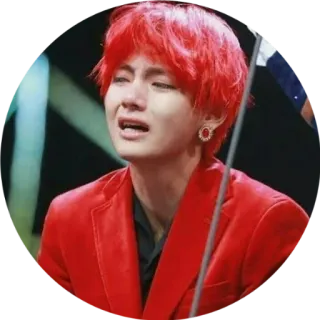 😭 2c48b474 V kpop, 偶像, bts, v, 金泰亨 telegram sticker