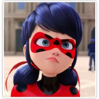 😒 57bbe220 Ladybug Miraculous: Tales of Ladybug & Cat Noir Cartoon, Superheld, Meisje, Boos, Miraculous Ladybug telegram sticker