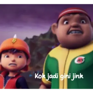 🙂 e178ae46 Kok jadi gini jink мультфильм, анимация, персонажи, индонезийский telegram sticker