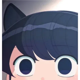 🙂 4e1e721b Komi Shouko Komi Can't Communicate anime, komi, cat ears, schoolgirl, manga, cartoon whatsapp sticker