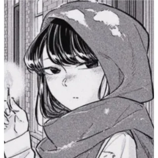 🙂 5d98dba1 Shouko Komi Komi Can't Communicate anime, manga, komi can't communicate, shouko komi, girl, winter, snow whatsapp sticker