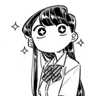 🙂 7ed048d0 Komi Shouko Komi Can't Communicate anime, manga, Komi Can't Communicate, Komi Shouko, cute, sparkle whatsapp sticker