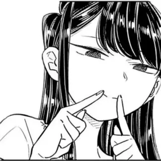 🙂 8b30ac31 Komi Shouko Komi Can't Communicate anime, manga, Komi Can't Communicate, Komi Shouko, cute, shy whatsapp sticker