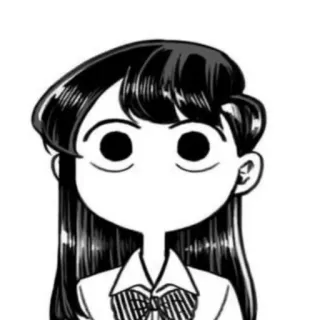 🙂 ab232d57 Komi Shouko Komi Can't Communicate anime, manga, cute, girl, komi san, expressionless whatsapp sticker