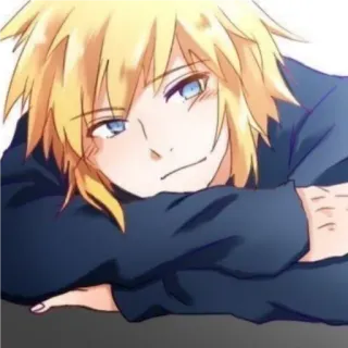 🙂 4f246216 Anime, Manga, Blonde Haare, Blaue Augen, Cartoon, Kunstwerk whatsapp sticker