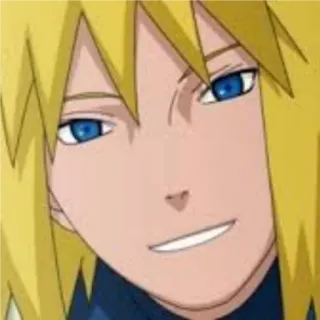 🙂 5c8240f0 Minato Namikaze Naruto Anime, Manga, Charakter, Blond, Blaue Augen, Lächeln whatsapp sticker