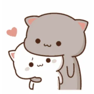 🙂 67c1be13 Katze, süß, kawaii, Umarmung, Liebe, entzückend, Aufkleber telegram sticker