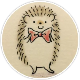 😁 08fad3da egel, schattig, dier, vlinderdas, cartoon telegram sticker