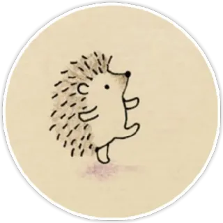 😉 171f32f0 egel, dier, schattig, tekening, schets telegram sticker