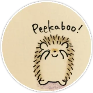 🙈 2529a568 Peekaboo! dier, schattig, egel, kiekeboe, speels telegram sticker
