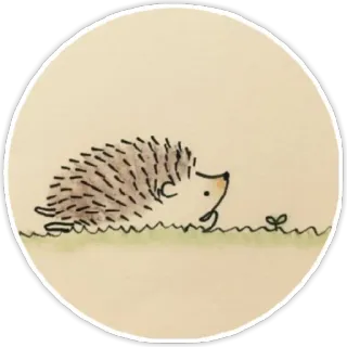 ☺ 45d29974 egel, dier, schattig, natuur, illustratie telegram sticker