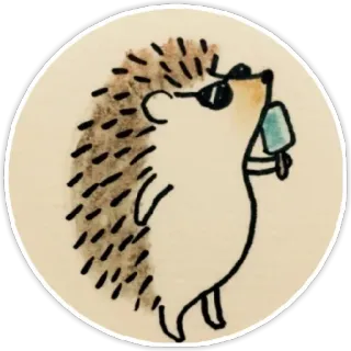 👓 879d9fac egel, waterijsje, zonnebril, dier, schattig telegram sticker