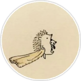 😊 b015fc57 egel, dier, panda, schattig, tekening telegram sticker