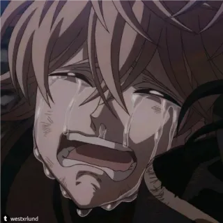 🙂 c4f6b145 westxrlund ร้องไห้, เศร้า, อนิเมะ, อารมณ์, ตัวละคร telegram sticker